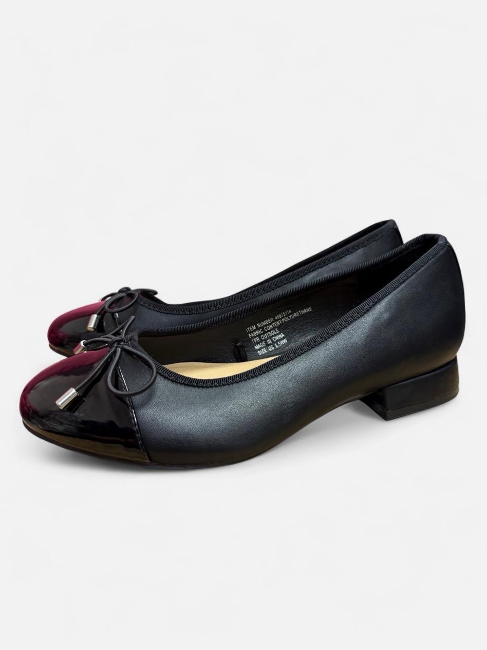 NWOT Torrid Classic Two-Tone Ballet Flats - Black and Patent Black